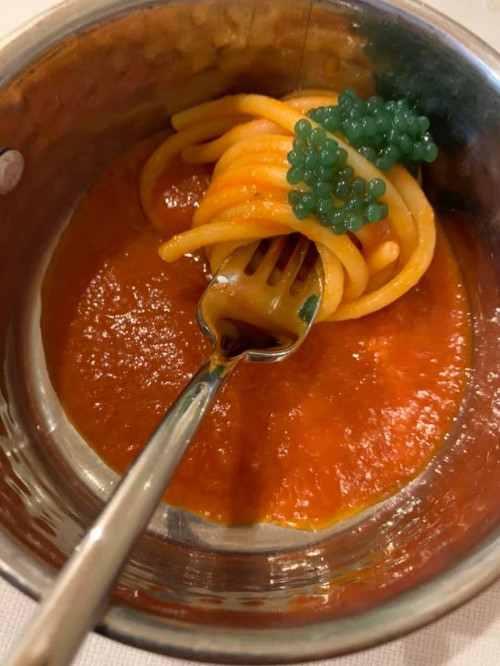 Ristorante Alessandro Feo - Benvenuto dello chef - spaghetto con pomodoro e basilico