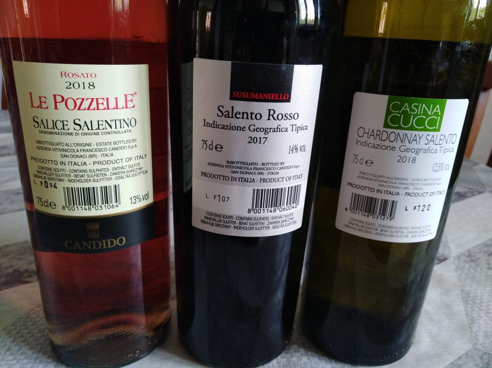 Controetichette vini di Candido Nuove annate