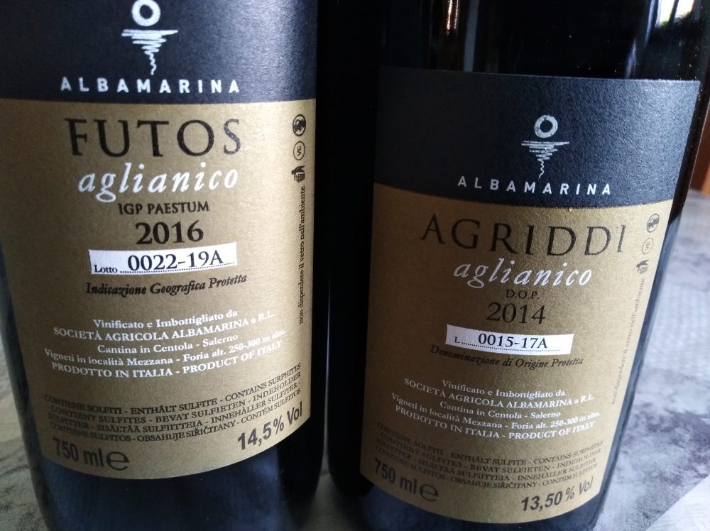 Controetichette vini rossi Albamarina