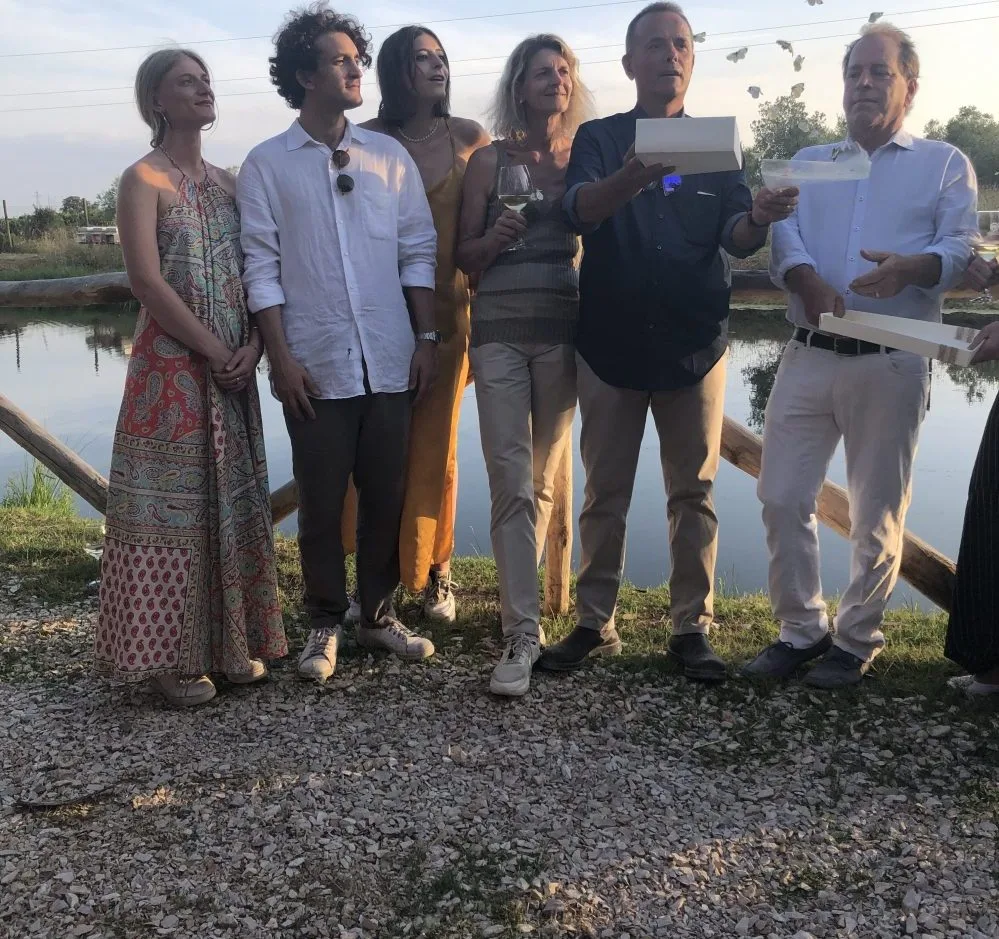 La famiglia Casadei con Fred Cline