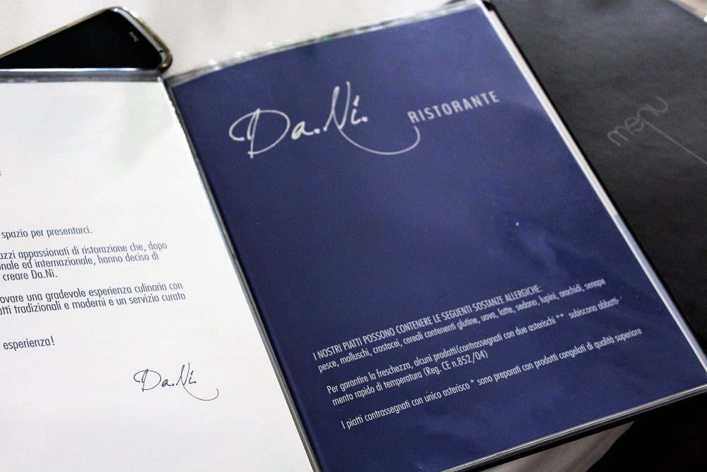 Da. Ni'. Formia – il nuovo menu'