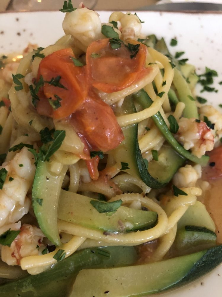 Palma de Mallorca - spaghetti zucchine e gamberi