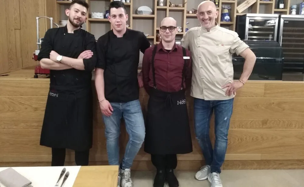 A dex lo Chef Luigi Marzo con Cristian Amati e Nicolo' Coppola