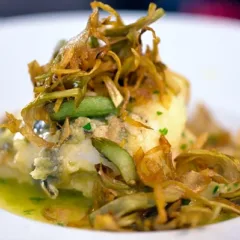 Il Pacchero Solitario - rombo alla mugnaia con carciofi croccanti