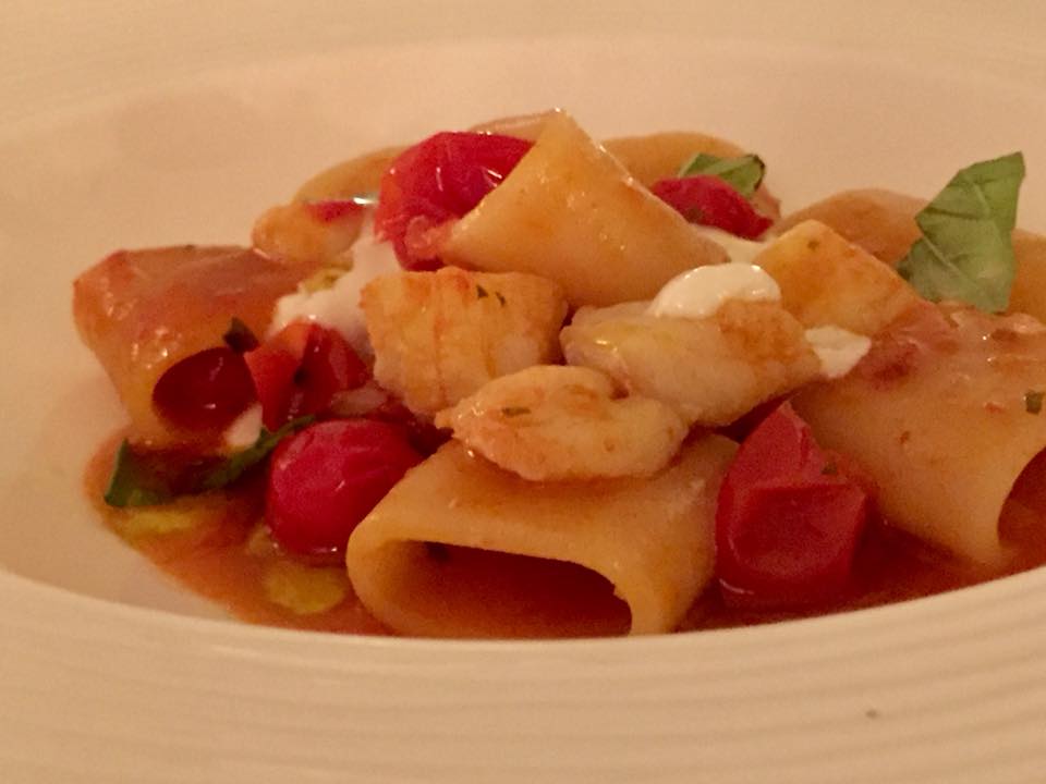 Ristorante degli Angeli, mezzi paccheri al baccala'