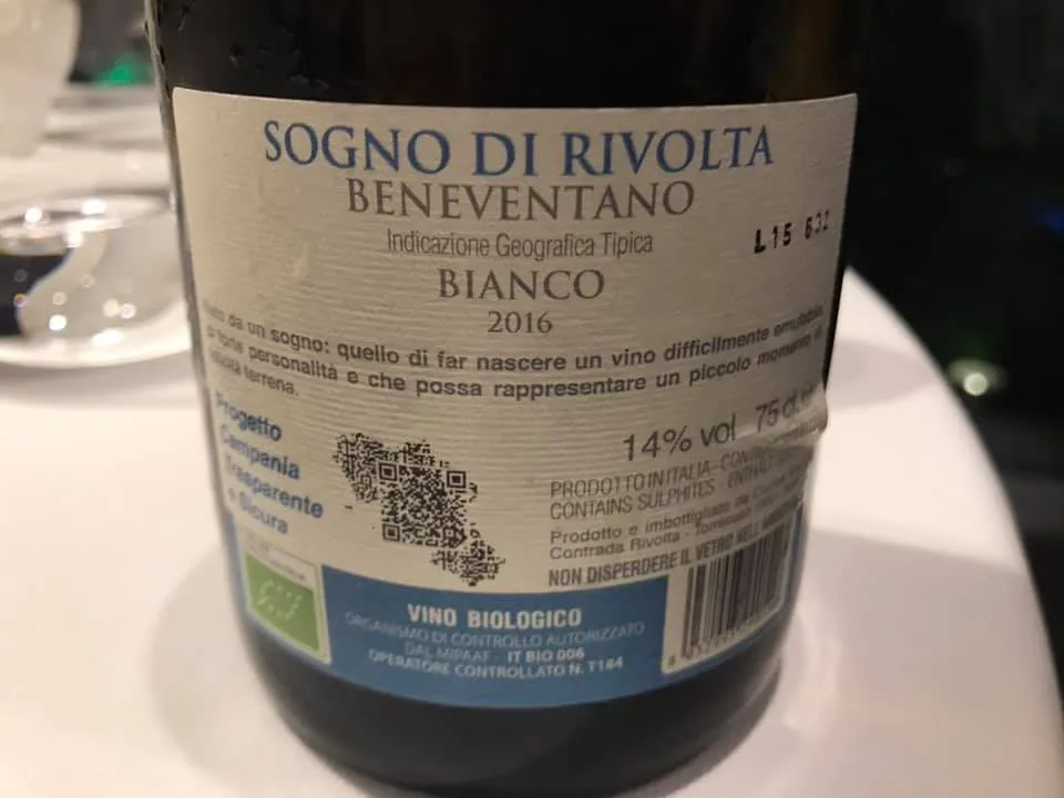 Sogno di Rivolta 2016 Beneventano igt