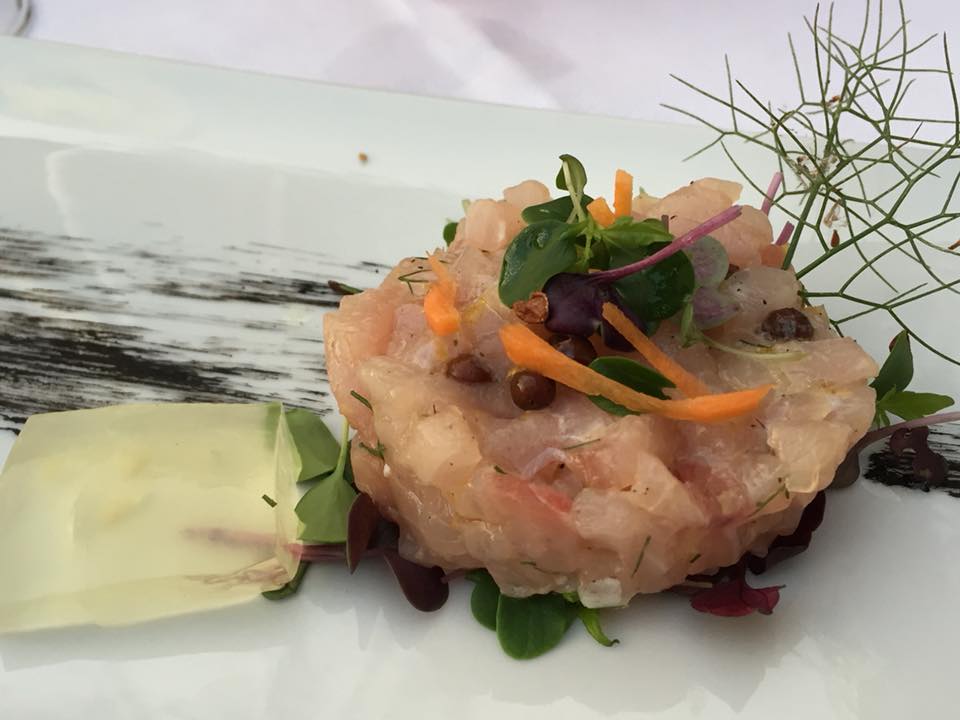 La Torre a Massalubrense, tartare di ricciola con gelatina al limone