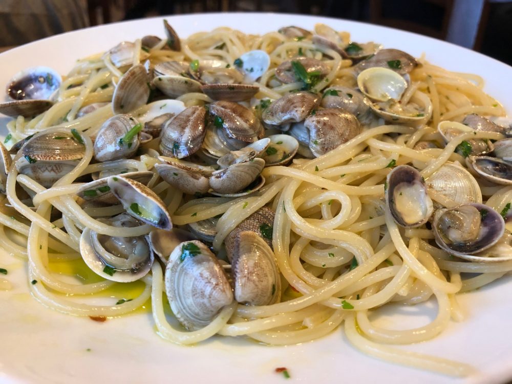 Dei Mille, Riccione, spaghetti con le vongoline dell'Adriatico