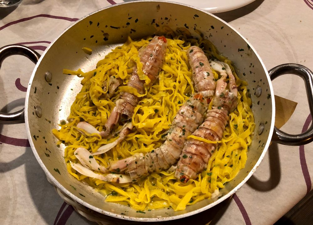 Ristorante Rosmarino - Tagliolini con canocchie in padella