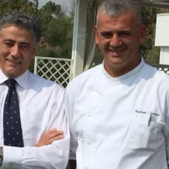 Antonietta Pagano con il figlio Angelo, il maitre Raffaele e lo chef Gaetano Iannone