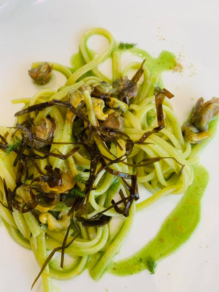 Ristorante Marotta - Linguine Pastificio dei Campi, Lumachine di Mare, Alghe e Finocchietto