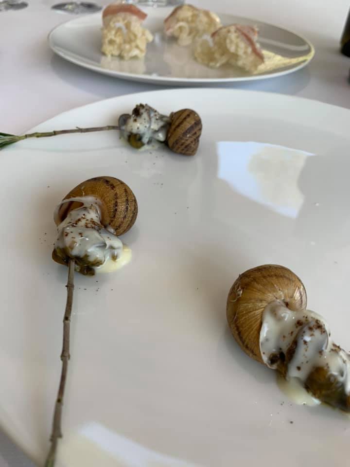 Ristorante Marotta - Canape, Lumache cacio e pepe, Cotenna e Guanciale