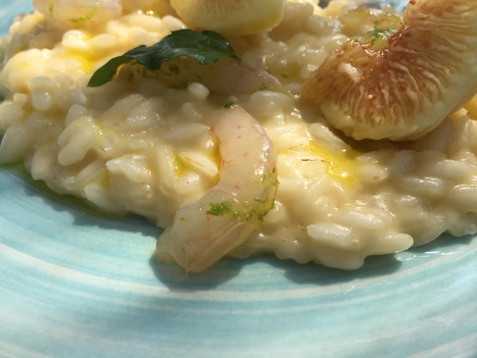 Oleandri Beach Club, il risotto gamberi e fichi