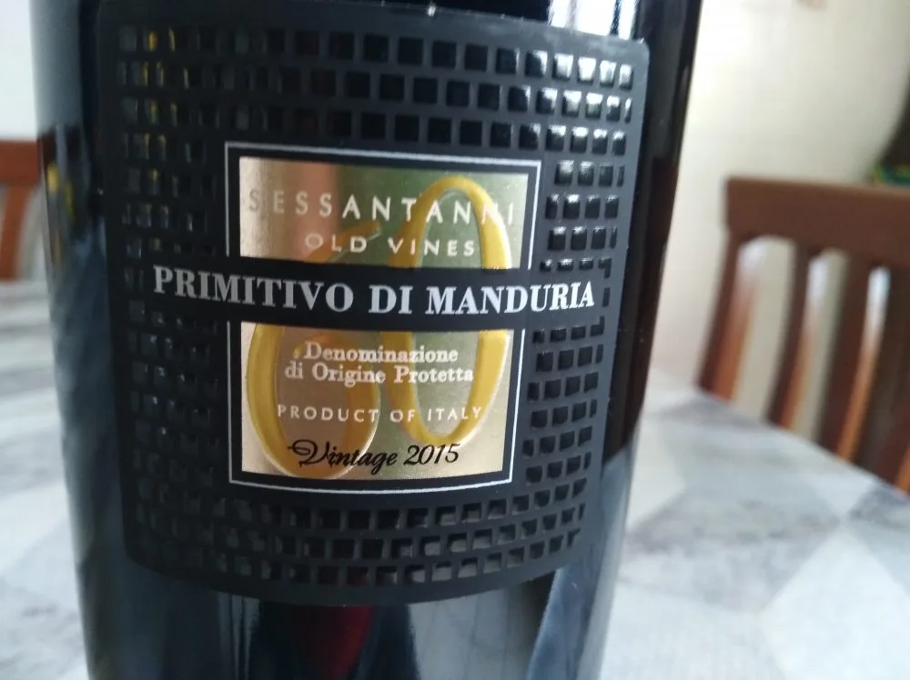 Sessantanni Primitivo di Manduria Dop 2015 Cantine San Marzano