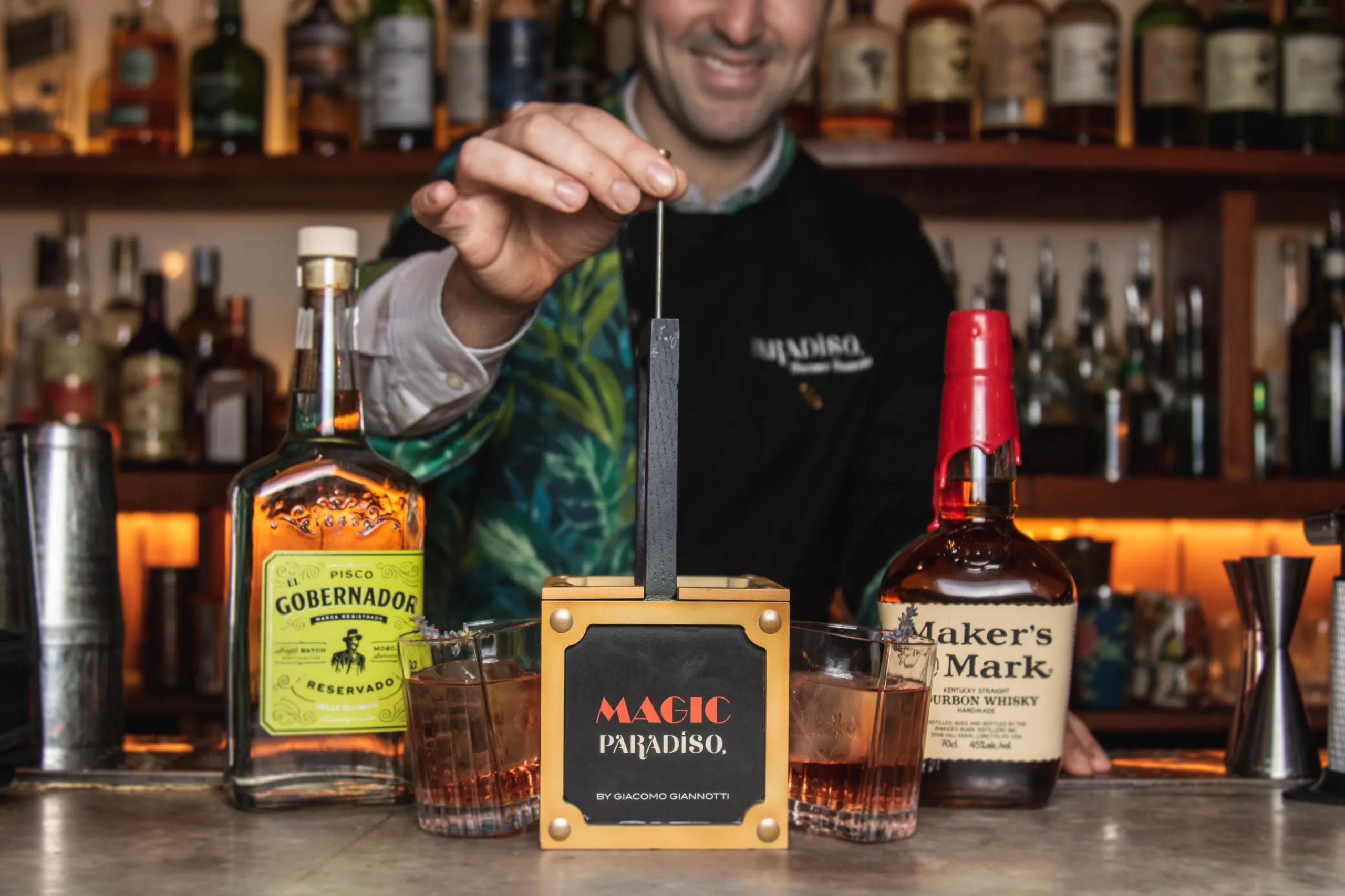 Drink Ghigliottina di Giacomo Giannotti del Paradiso di Barcellona