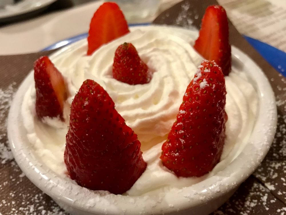 La Terrazza, Fragole con panna montata al momento