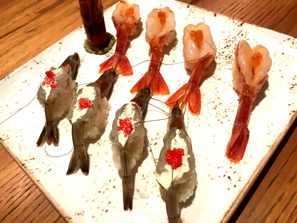 Jorudan Sushi - Nigiri di Gambero Rosso e Mazzancolle Fresche