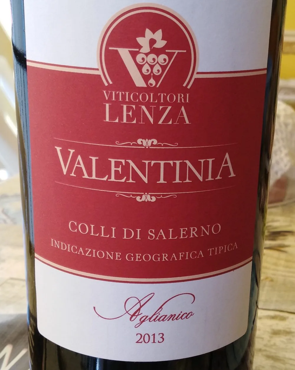 Valentinia Rosso Aglianico Colli di Salerno Igt 2013 Lenza