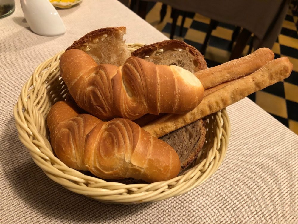 Antica Trattoria del Gallo, il cestino del pane