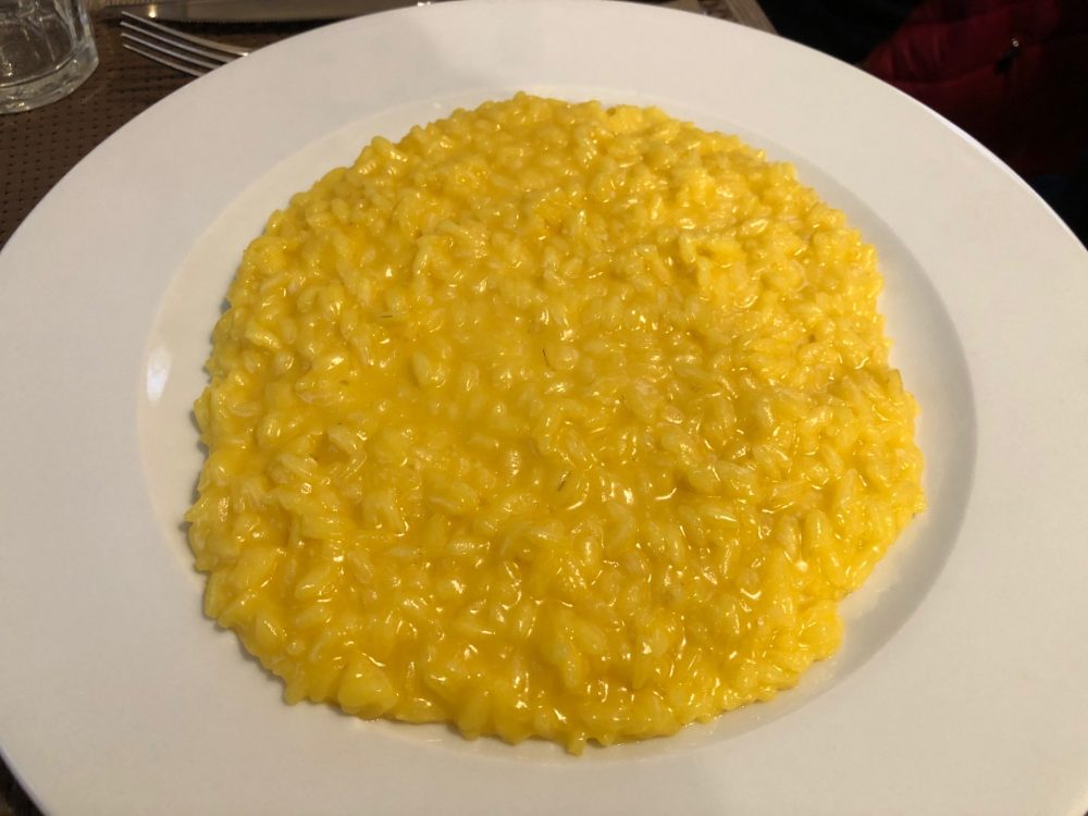 Trattoria Samperone, risotto alla milanese