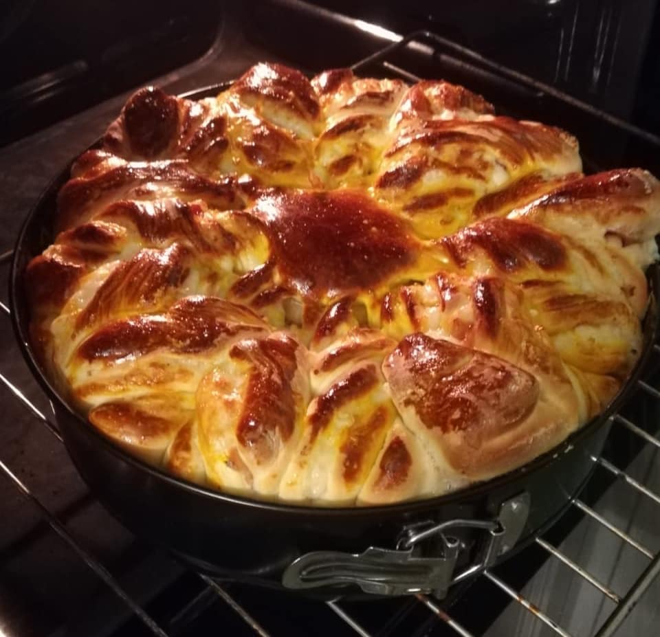 La brioche salata appena sfornata