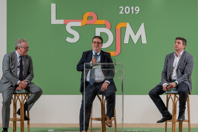 Matteo Lorito, Andrea Sinigaglia con Luciano Pignataro a LSDM 2019