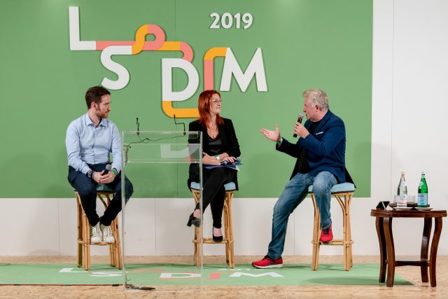 Riccardo Orfino, Eleonora Cozzella, Peppe Guida sul palco di LSDM 2019