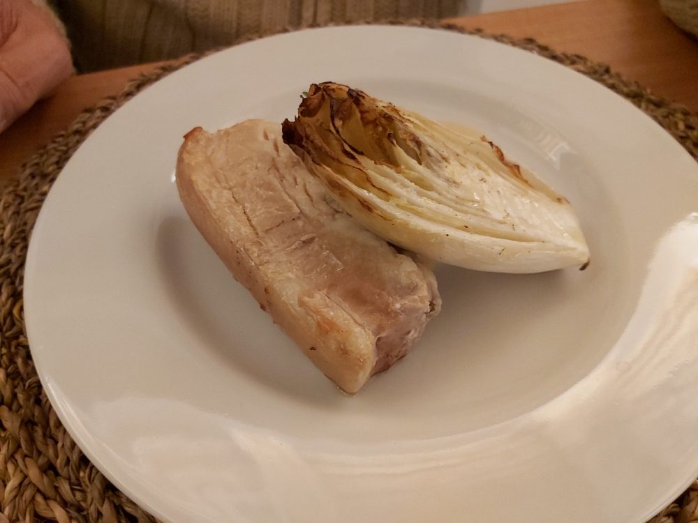 I Cacciagalli – pancia di maiale con indivia