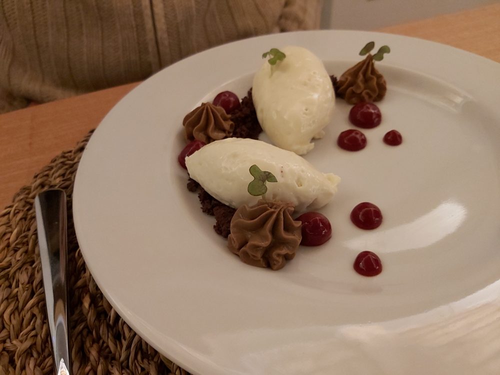 I Cacciagalli – mousse cioccolato e lamponi