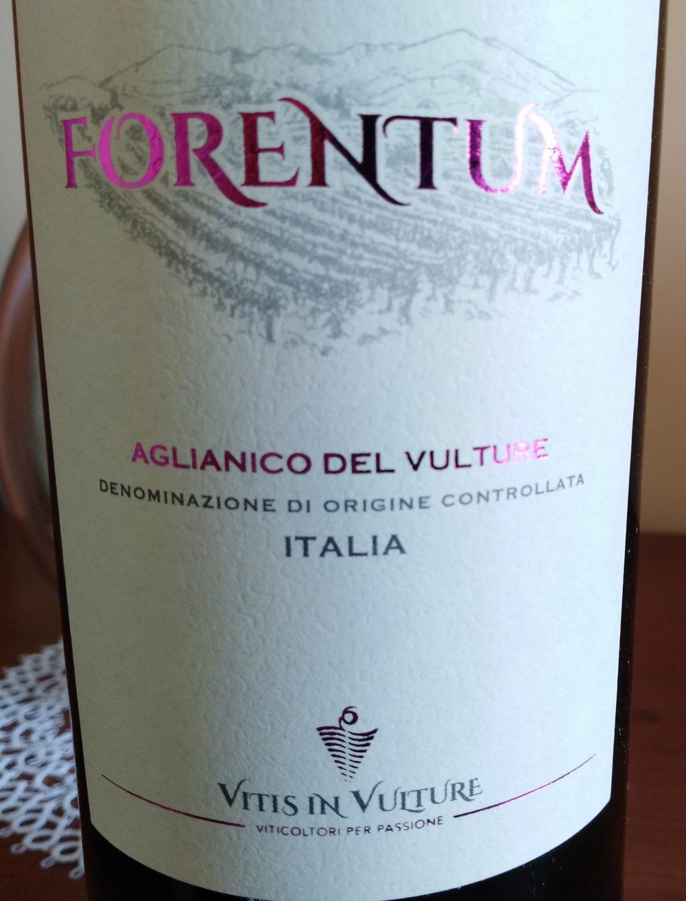 Forentum Aglianicio del Vulture Doc 2015 Vitis in Vulture