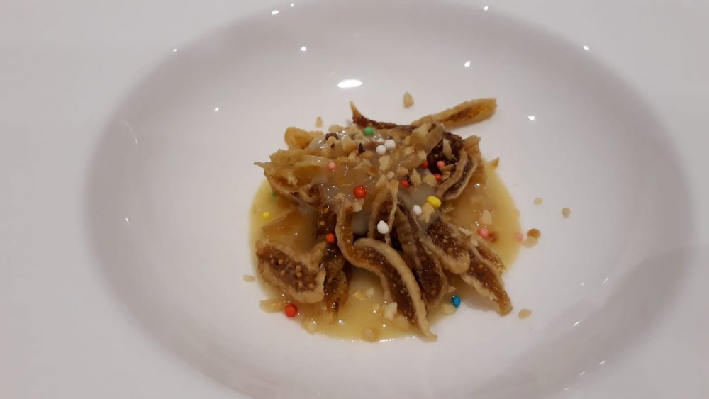 Locanda di Alia Castrovillari, Insalata di fichi secchi in salsa di cioccolato bianco