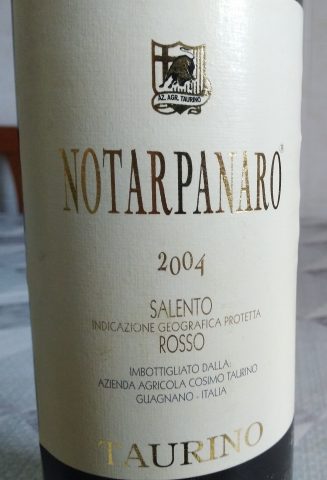 Notarpanaro Salento Rosso Igp 2004 Taurino