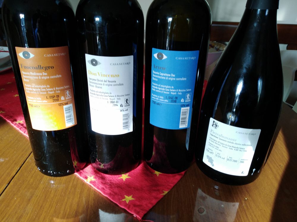 Controetichette vini di Casa Setaro