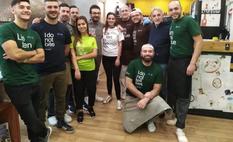 Pizzeria DaZero Lo staff al completo