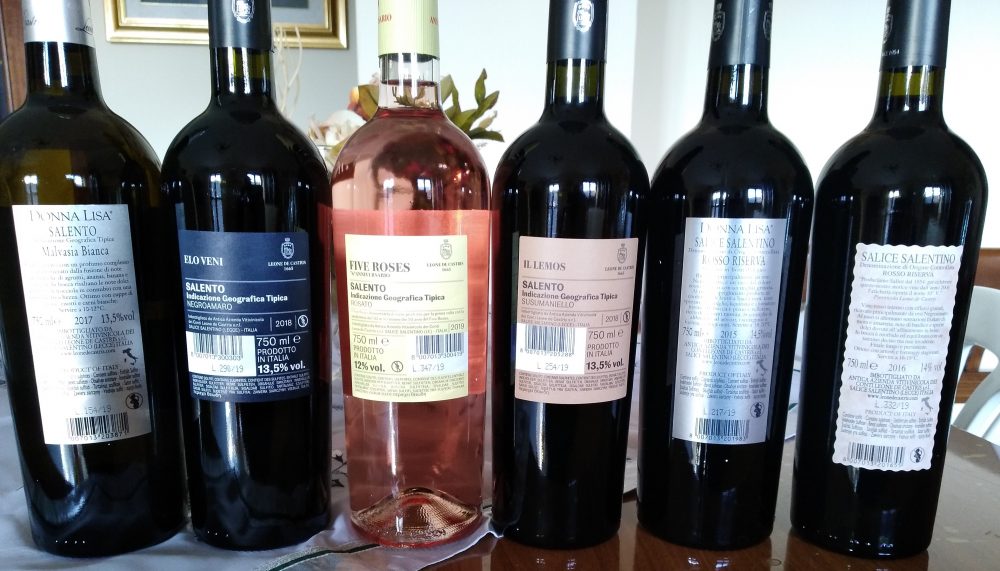 Controetichette Vini Leone De Castris Nuove Annate