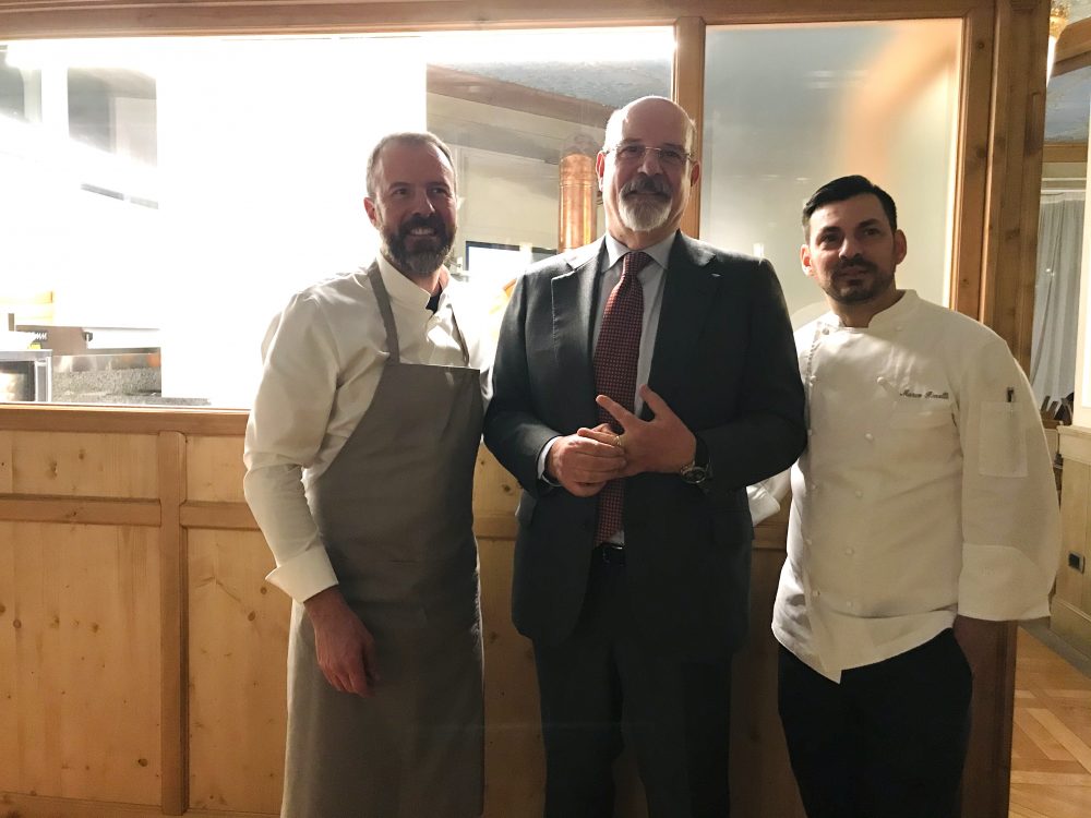 Cristallo Hotel - Simone Padoan - Franco Lentini, direttore dell’Hotel Cristallo e Marco Pinelli Exsecutive Chef