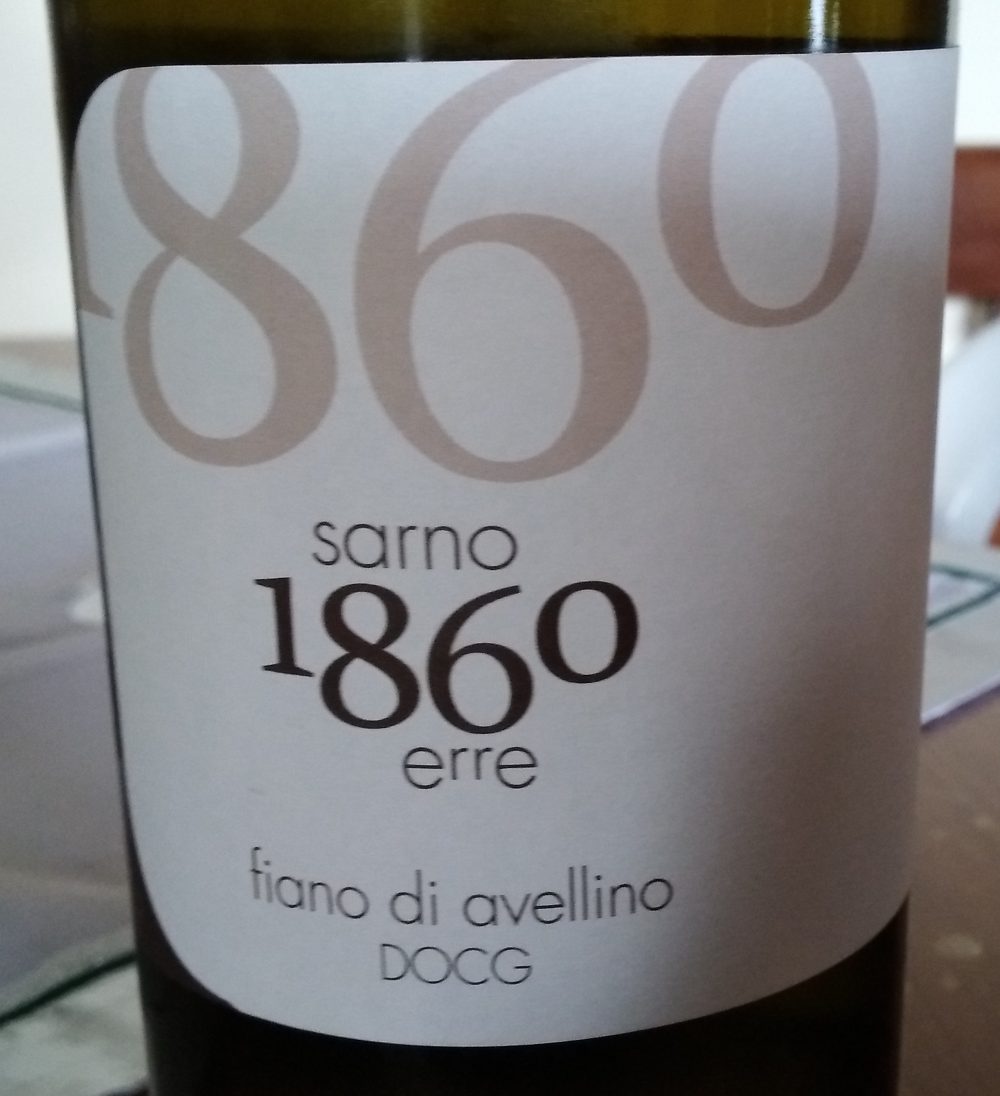 Fiano di Avellino Docg 2017 Tenuta Sarno 1860 erre