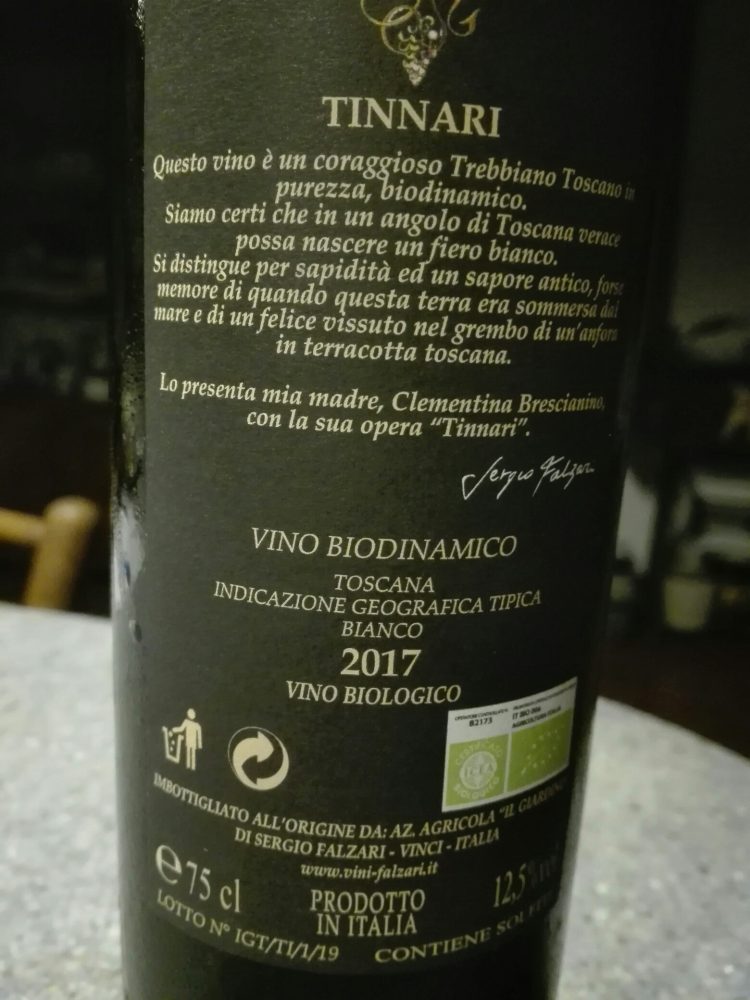 Sergio Falzari Tinnari Igt Toscana Bianco 2017