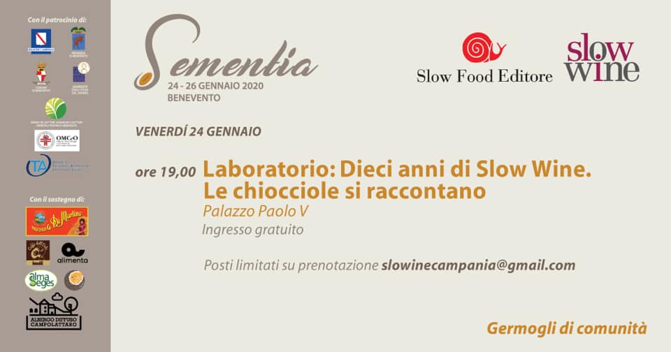 Presentazione regionale delle edizioni 2020 di Osterie d’Italia e Slow Wine