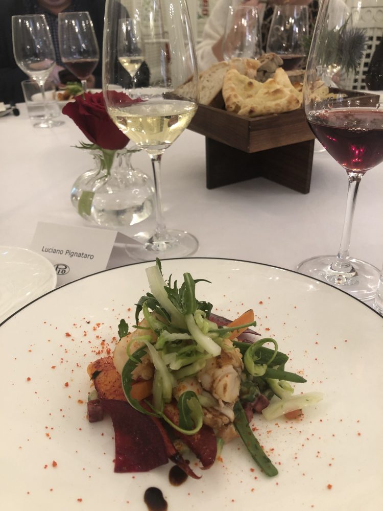 Insalata russa di astice e puntarelle con Piodilei Chardonnay 2015