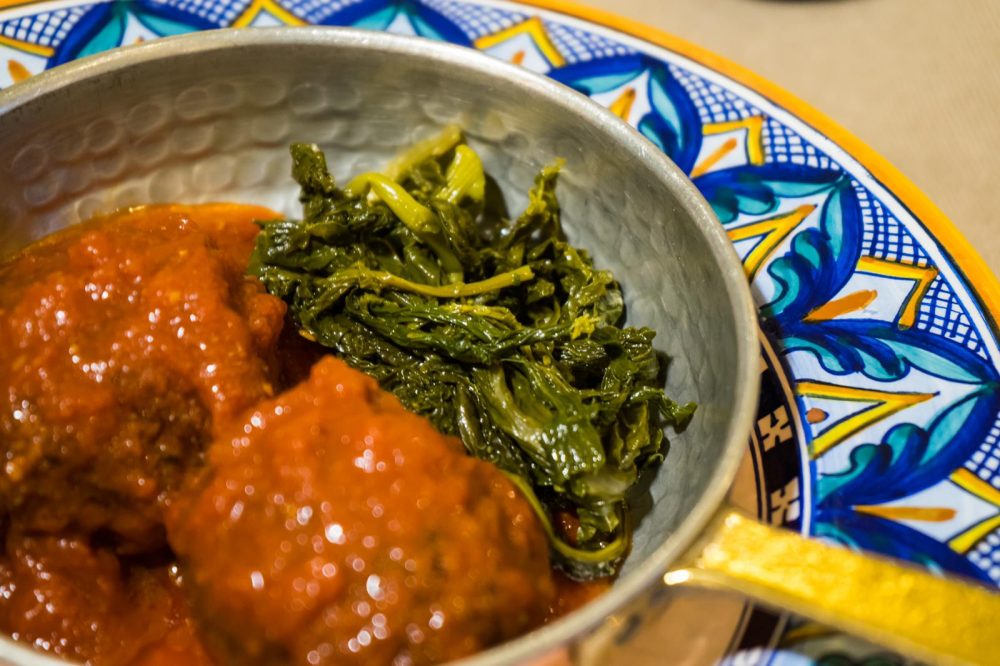 Biancomangiare - Polpette al ragu' con i friarielli