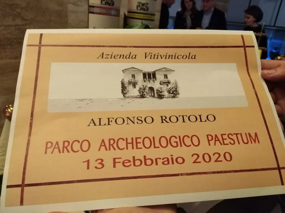 Aperitivi al Parco Archeologico di Paestum Presentazione azienda Rotolo