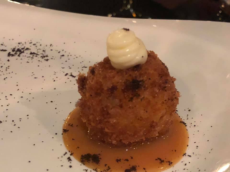 Bloo Fusion restaurant, arancino di riso al caffe'