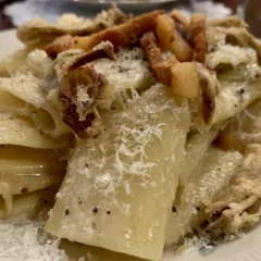 Eufrosino Osteria, gricia con carciofi