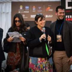Monica Caradonna presidnete Enogastro Hub sul palco di EGO
