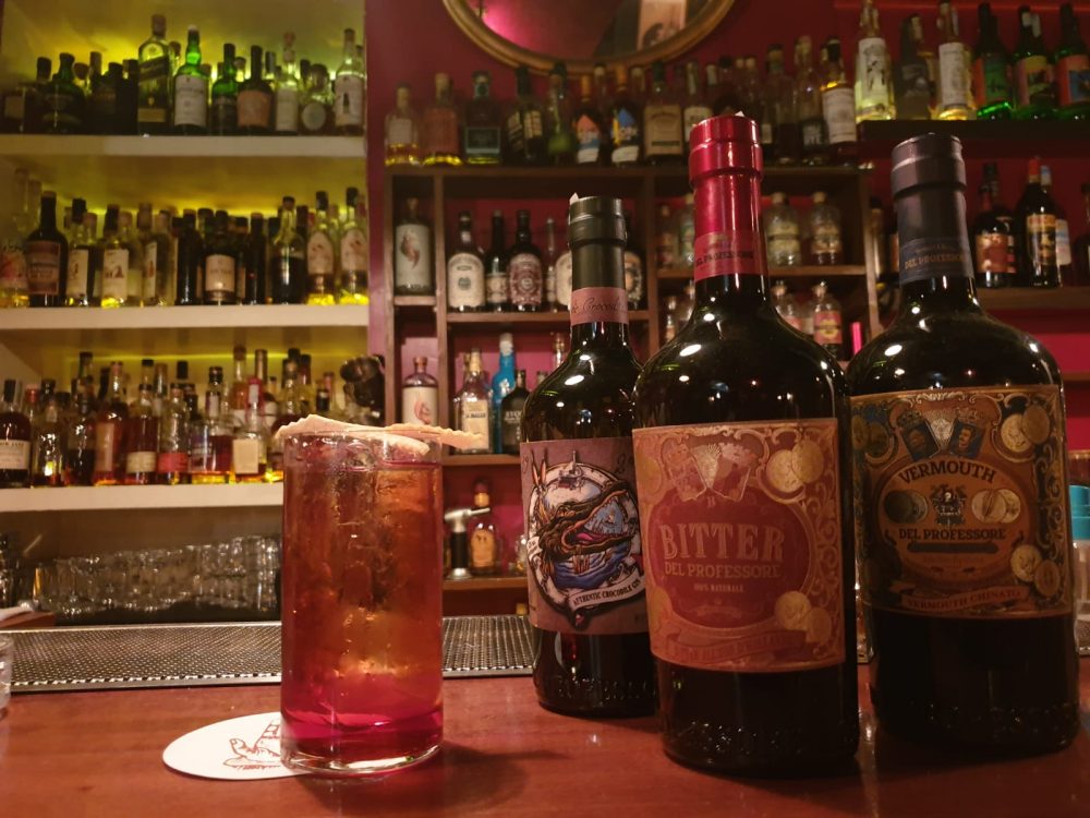 drink BUBBLES NEGRONI di Andrea Pomo bartender del The Jerry Thomas Speakeasy di Roma