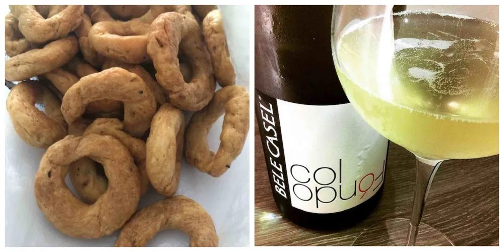 I taralli di Tommaso Alessio di Muccio e il Prosecco Colfondo di Bele Casel