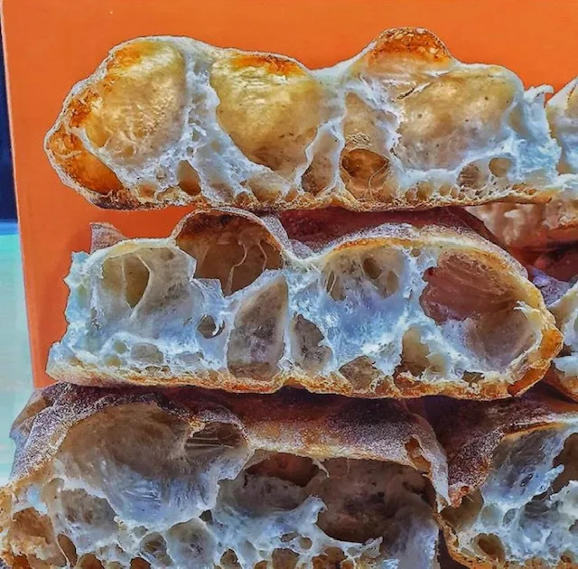 Pizza in teglia sezione