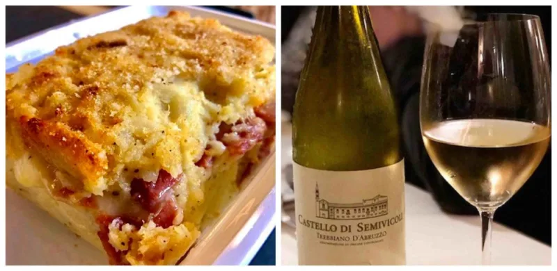 Il gatto' di patate e il Trebbiano d’Abruzzo Castello di Semivicoli di Masciarelli