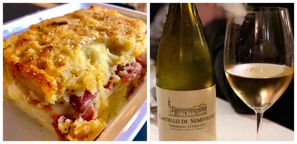 Il gatto' di patate e il Trebbiano d’Abruzzo Castello di Semivicoli di Masciarelli